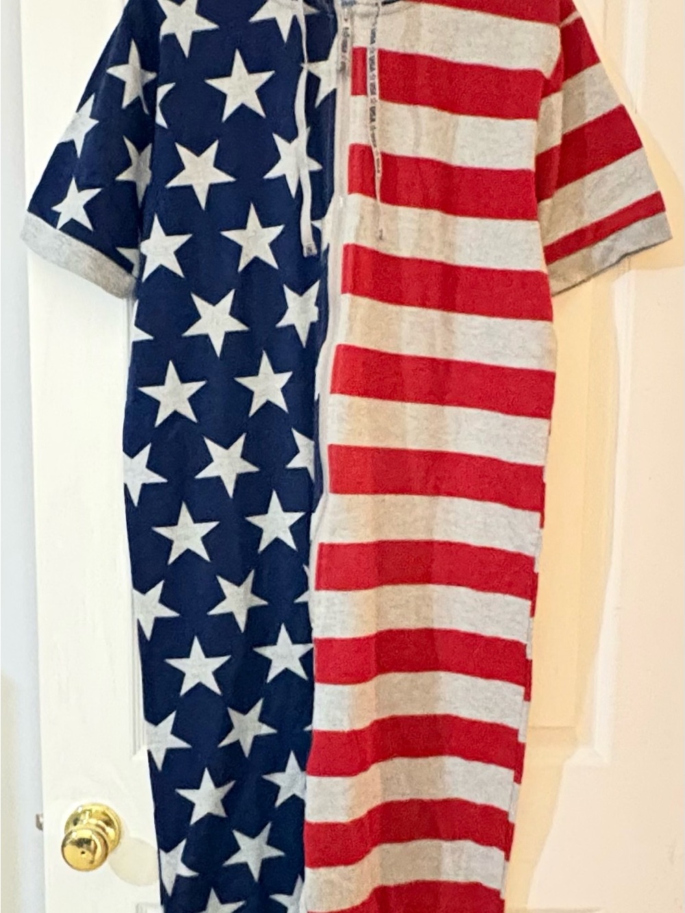 Disguise Kids Stars & Stripes Short-Sleeve Pajama Romper - Red, Blue, White